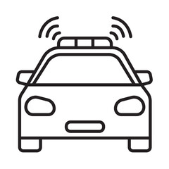 POLICE CAR design vector icon