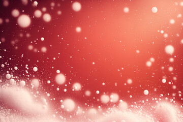 Winter background of snow and frost with free space Generative AI