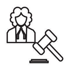 JUDGE VERDICT design vector icon