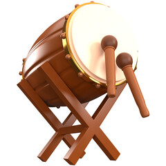 3d Islamic Drum icon, for UI, poster, banner, social media post. 3D rendering