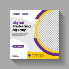 Digital marketing marketing agency Instagram Post and corporate social media banner template


