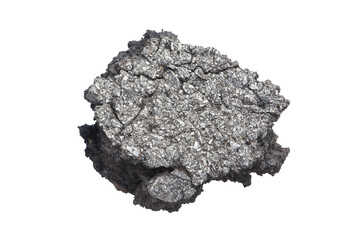 Part of asphalt cracks on the road isolate on white background.