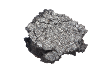 Part of asphalt cracks on the road isolate on white background.