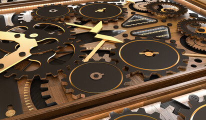 Abstract mechanical background, 3d rendering