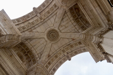 Arco de Rua Augusta archway in Lisbon Portugal