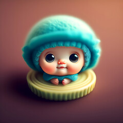 Fototapeta premium Cute and adorable baby doll toy 