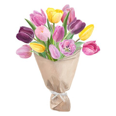 Colorful tulip bouquet