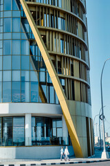 Architecture of Old Havana in Cuba. Everyday life with cars, houses and people.