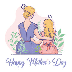 woman's day template poster typography vector illustration