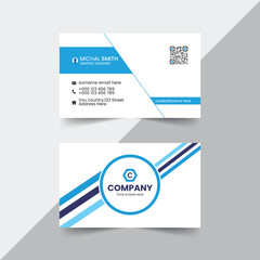 Minimal Corporate Business Card vector Design Template 