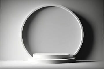 abstract minimal round scene