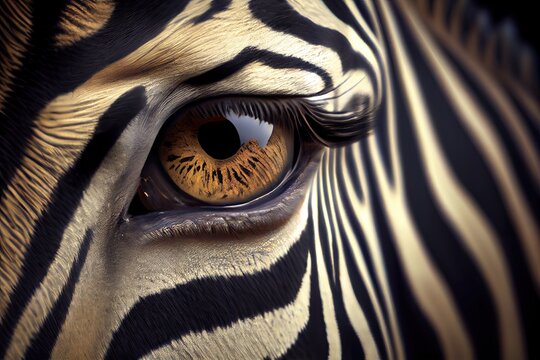 zebra face close up
