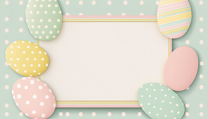 easter background with space to write for cards, recipes, events, parties - generative ai