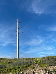 Obraz premium The Invisible Network: The Hidden Beauty of High-Tension Cables