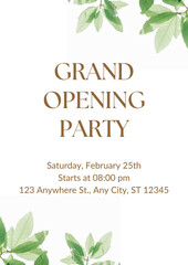 Grand opening invitation party illustration.