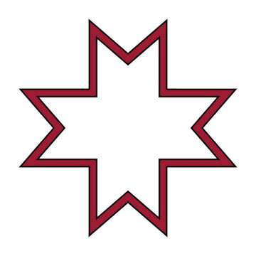 Red Auseklis symbol icon 
