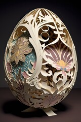 Easter decorative art eggs bunny 