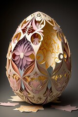 Easter decorative art eggs bunny 