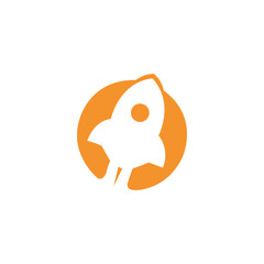 Naklejka premium unique rocket logo designs