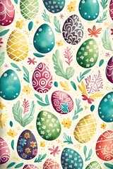 Easter decorative art eggs bunny 