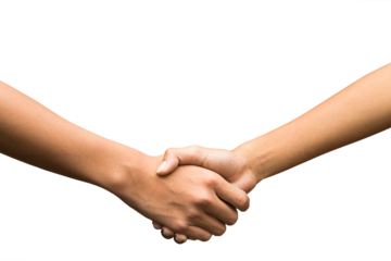 Shaking hands isolated on white. Business concept