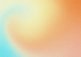 オレンジと水色の波のようなノイズ入りグラデーション背景