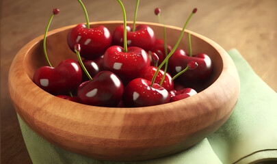 cherries in a bowl