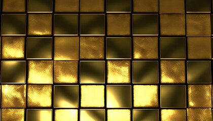 gold square metal background