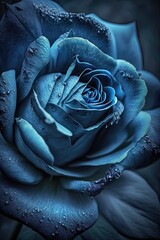 Blue rose close up details