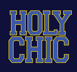 college and varsity typography for print