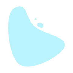 Liquid abstract shape blue pastel