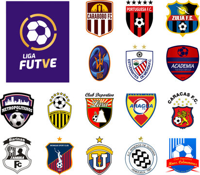Liga FUTVE 2022 Venezuelan Primera Divisin season. Metropolitanos F.C., Zamora F.C., Monagas S.C., Deportivo Tachira F.C., Estudiantes de Merida F.C., Deportivo La Guaira F.C Kyiv, Ukr - Feb 25, 20223