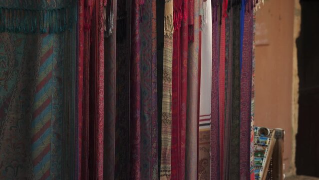 Colorful Traditional Bosnian Textiles, Scarfs Hang for Sale
