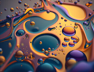 Abstract background with a colorful liquid shapes Generative AI technology