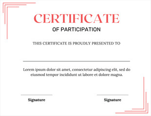 Certificate of Participation