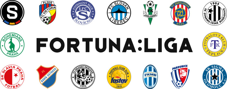 Czech First League 2022-2023, FORTUNA LIGA,SK Slavia Prague, FC Viktoria Plzen, AC Sparta Prague, FC Slovacko, FC Banik Ostrava, FC Hradec Kralove, FK Mlada Boleslav, FC Slovan Liberec.