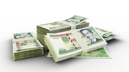 3D Stack of Cuban Peso notes