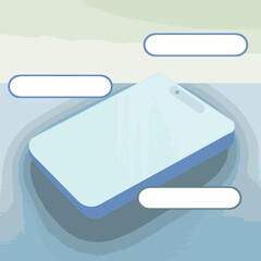 smartphone with messages bubbles, mobile phone mock-up with chat bubbles, chat bubble,s, and smartphone mock-up.