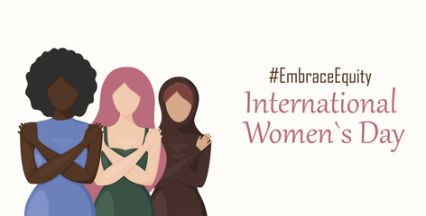 Women, equity, embrace, 2023, embraceequity. Women's Day 2023 banner