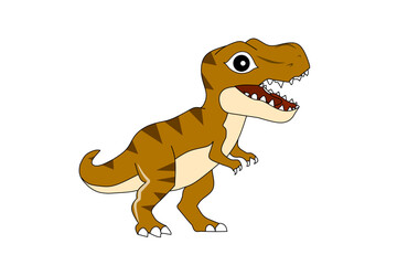 Cute Tyrannosaurus Rex With White Background. Vector illustration © Rahmad