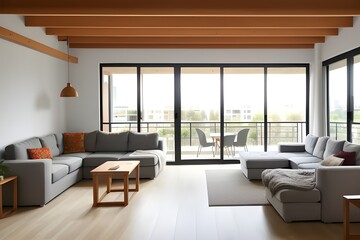 Obraz na płótnie Canvas Modern Living Room made with Generative AI