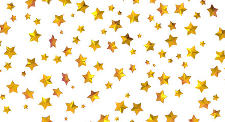XMAS Stars - Holiday golden decoration, glitter frame isolated -