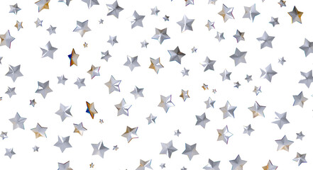 XMAS Stars - Holiday golden decoration, glitter frame isolated -