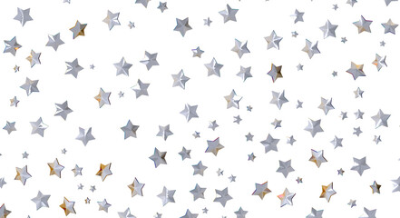 XMAS Banner with golden decoration. Festive border with falling glitter dust and stars.