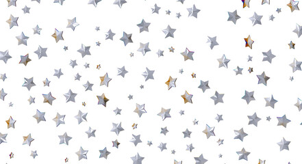 XMAS Banner with golden decoration. Festive border with falling glitter dust and stars.