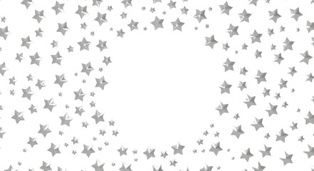 XMAS Banner with golden decoration. Festive border with falling glitter dust and stars.