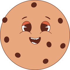 Fototapeta premium cute chocolate chip cookie
