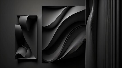 Black futuristic abstract background