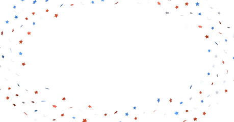 stars confetti on american independence day