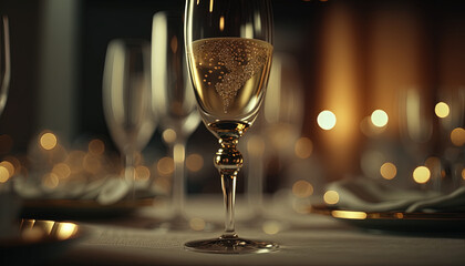 Champagne Glass Generative AI